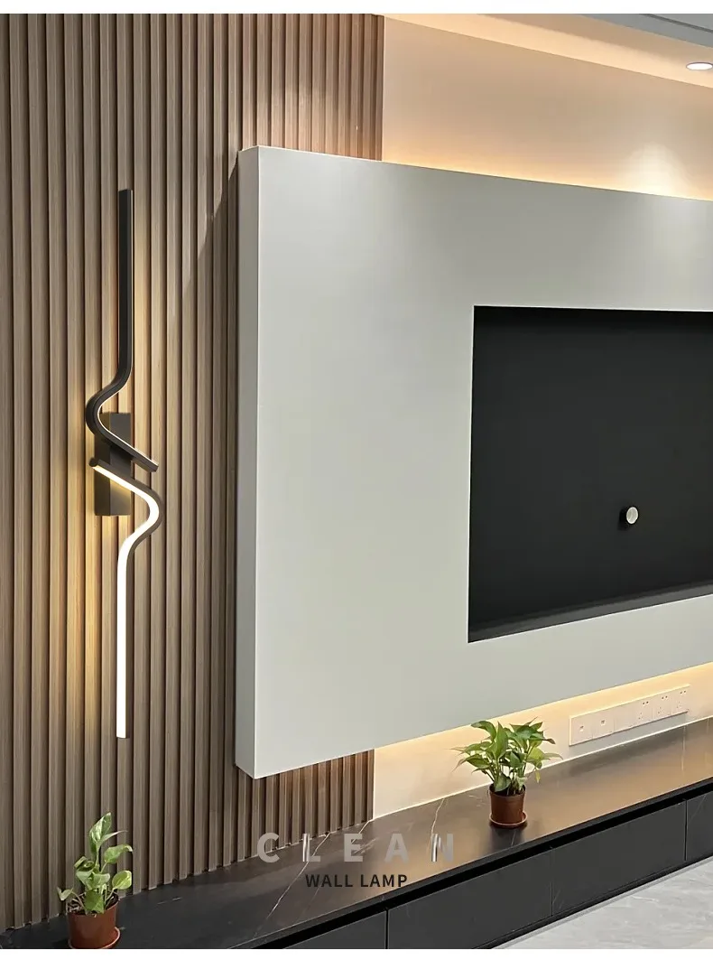 Lámpara LED de pared para sala de estar, candelabros de pared minimalistas, diseño moderno y creativo, decoración de pared de sofá, iluminación interior