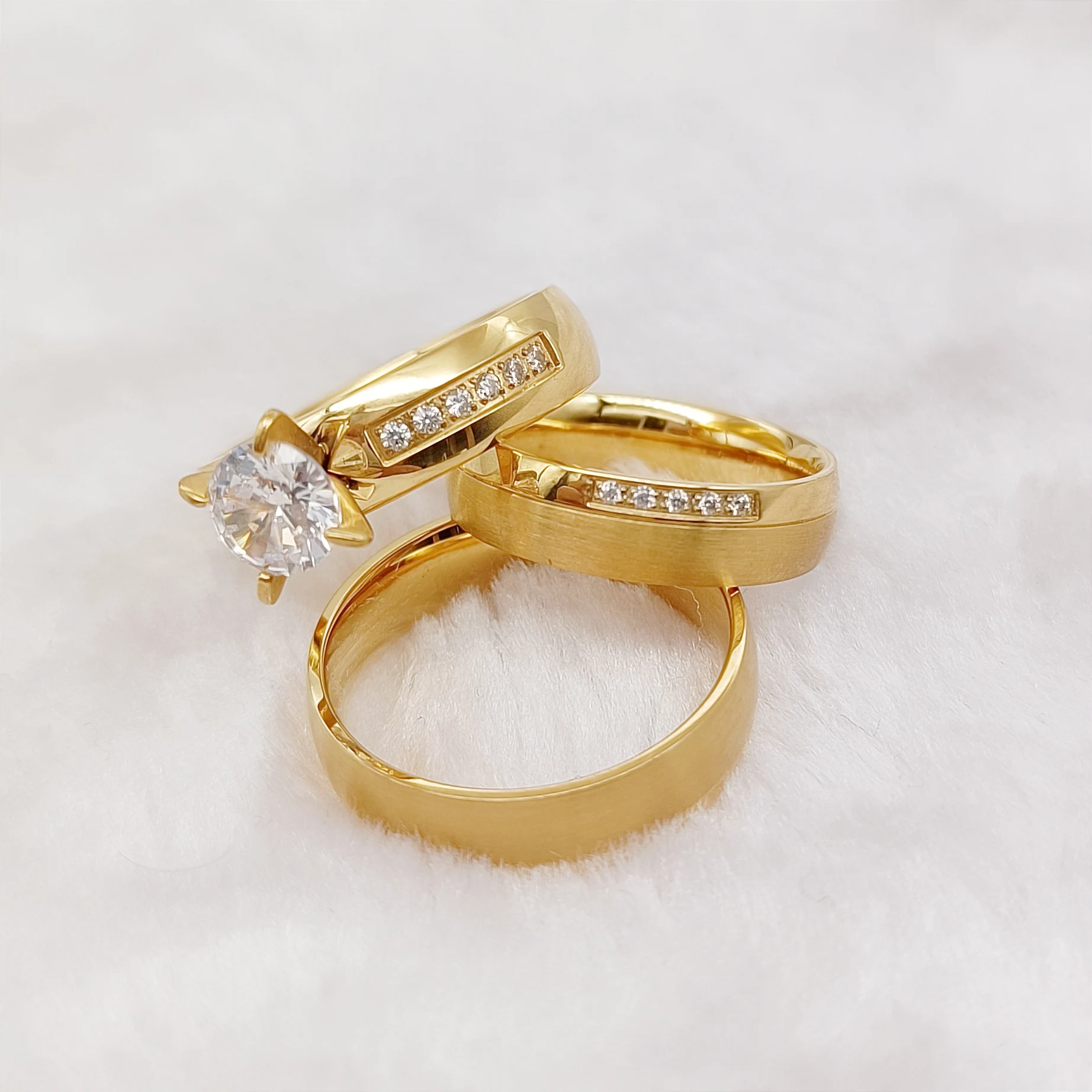 Wedding Rings Sets For Men And Women Designer Lover's 24k