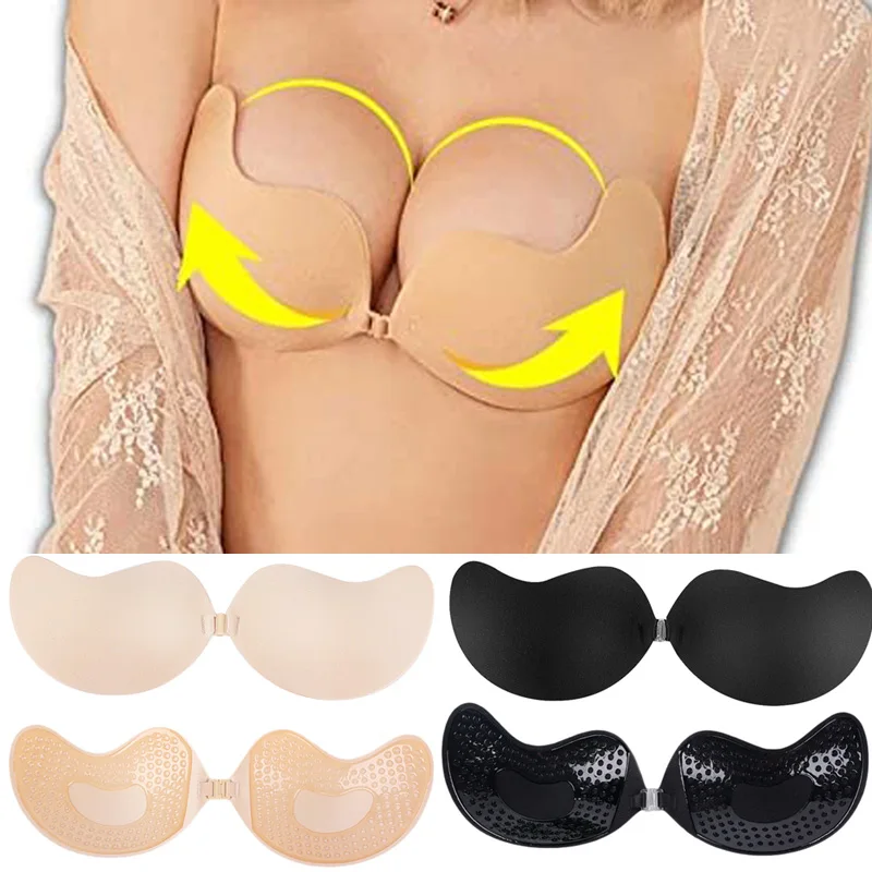 Invisible Push Up Bra Backless Strapless Bras Seamless Front