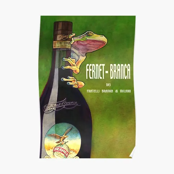 Vintage Italian Fernet Branca Frog Poster Decorazione Stampa Picture Decor Pittura Vintage Home Modern Room Wall Art No Frame