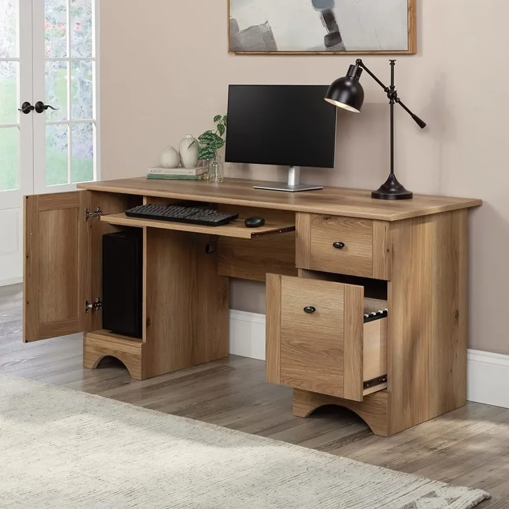 

L: 59.45" X W: 23.47" X H: 29.02" Computer Desks Miscellaneous Office Computer Desk With Drawers Timber Oak Finish Freight Free