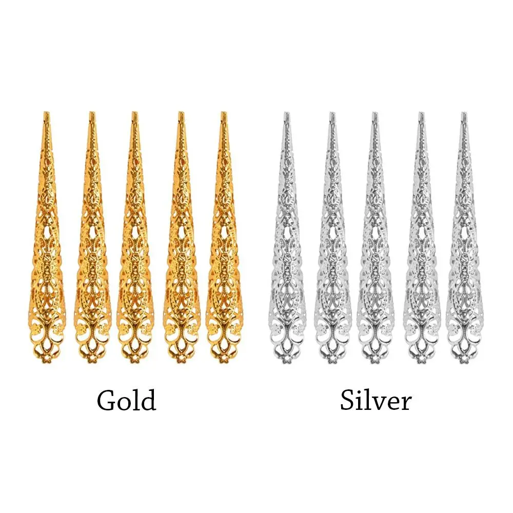 5Pcs Fashion Belly Dance Peacock Finger Jewelry Dance Prop False Nail Dance False Nail