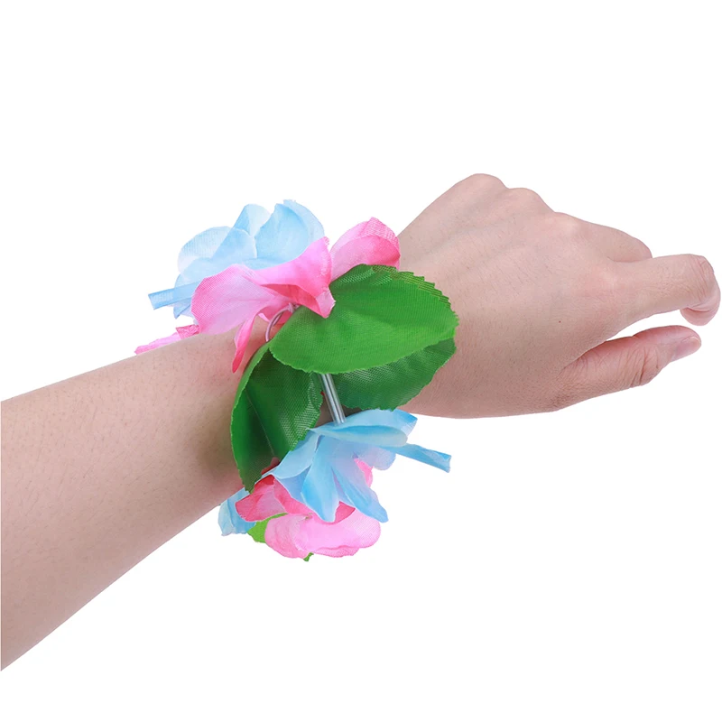 4Pcs/set Hawaiian Flower leis Garland Necklace DIY Decoration Fancy Dress Party