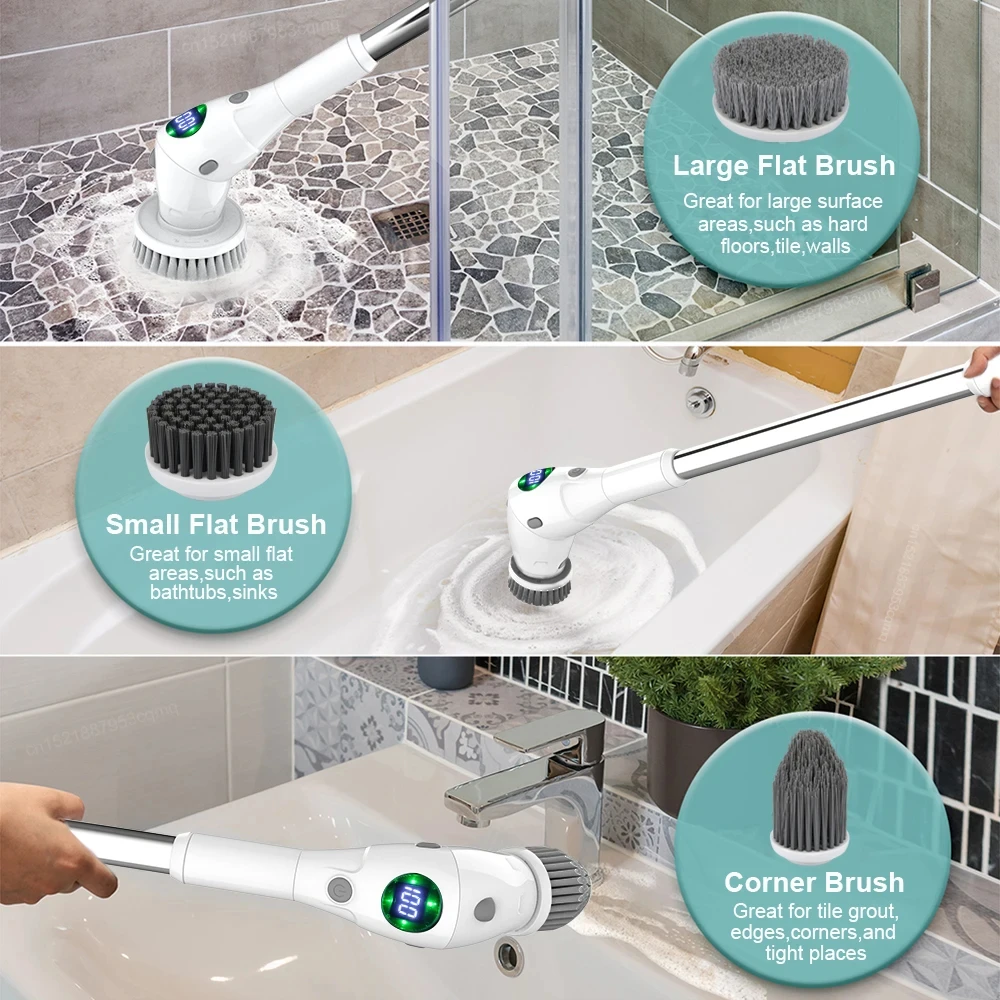 Assembling the 8 in 1 Multifunctional Electric Cleaning Brush