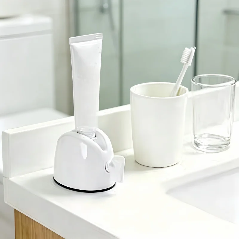 Deluxe Bathroom Toothpaste Dispenser and Holder Set