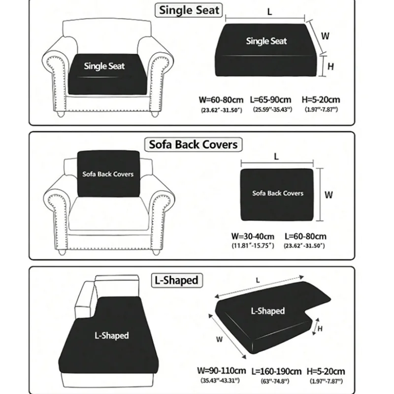 1 PC Jacquard Sofa Cushion Cover with Skirt Removable Washable Slipcover Stretch Sofa Couch Cover For Living Room 2