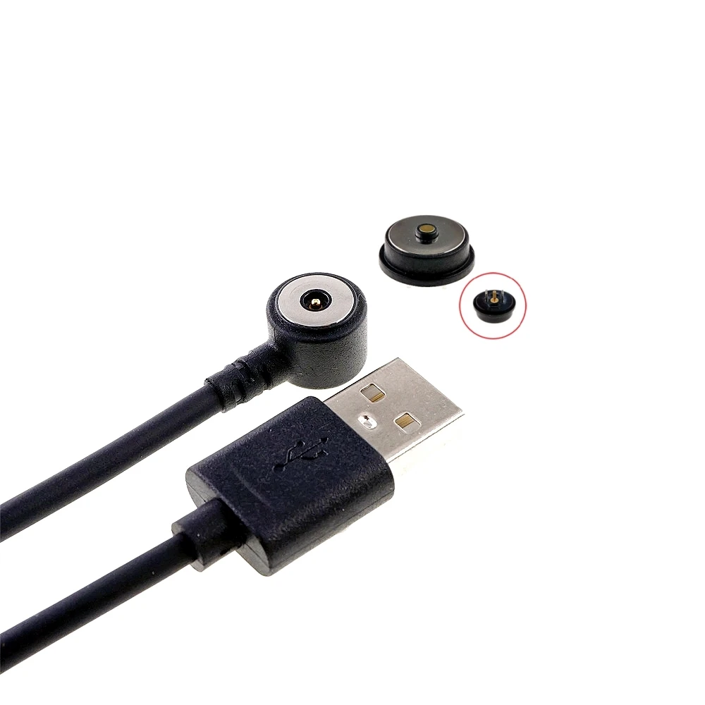 1 Sätze rotierendes magnetisches Ladekabel männlich weiblich Pogo-Pin-Anschlusskabel-Adapter USB A Typ Stromladelösung 3 A – Detail 6