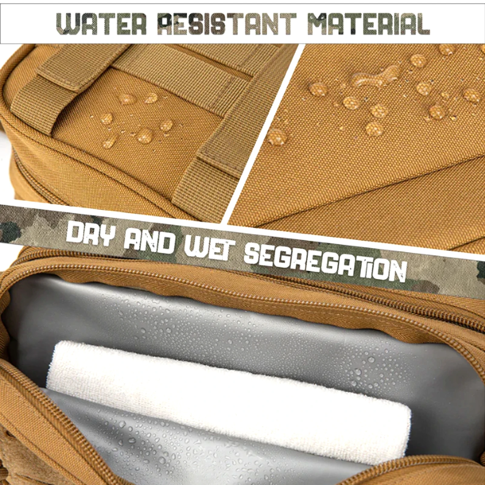 Waterproof Tactical Toiletry Bag for Men with Molle Pouches