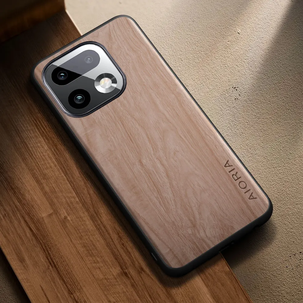 Stylish Wooden Pattern PU Leather Phone Case Cover