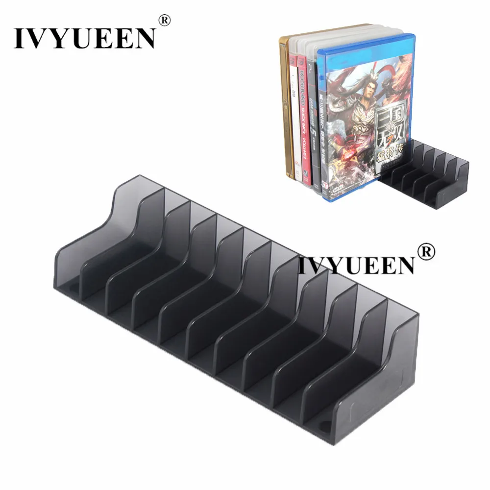 IVYUEEN 1 PCS for PlayStation 5 4 PS4 PRO Console Game Card Box Storage Stand Holder for Play Station 5 4 CD Disks Card Holder