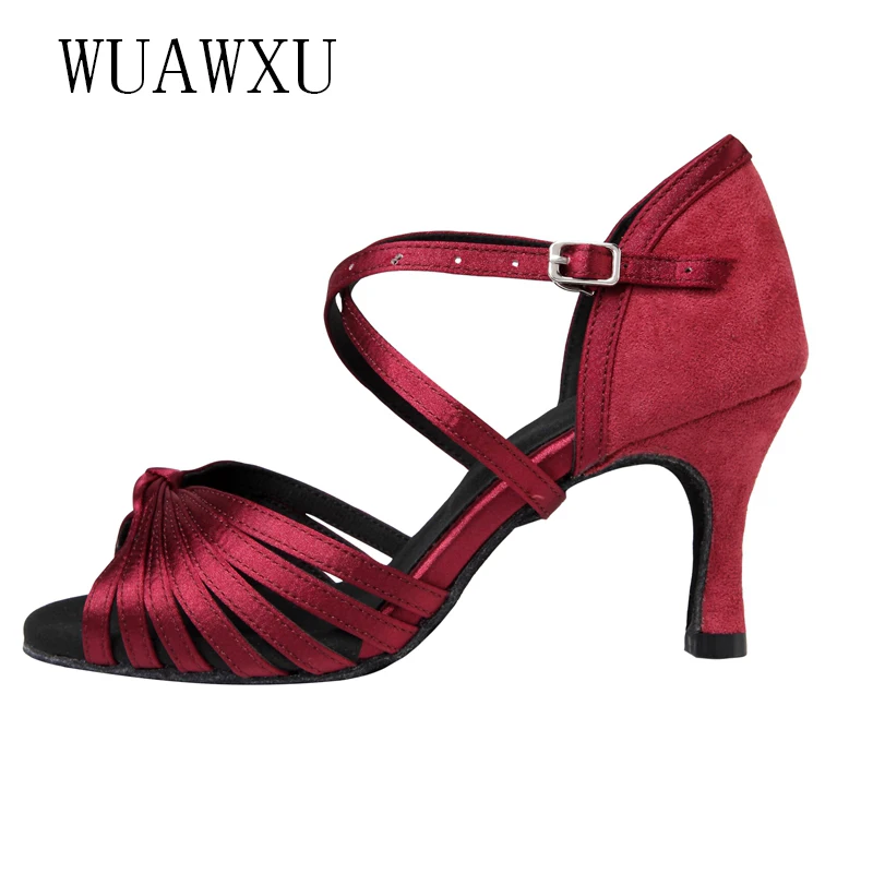 NATASHA satin Latin dance shoes beautiful dance adult high heel dance shoes women's high heel customized 10cm