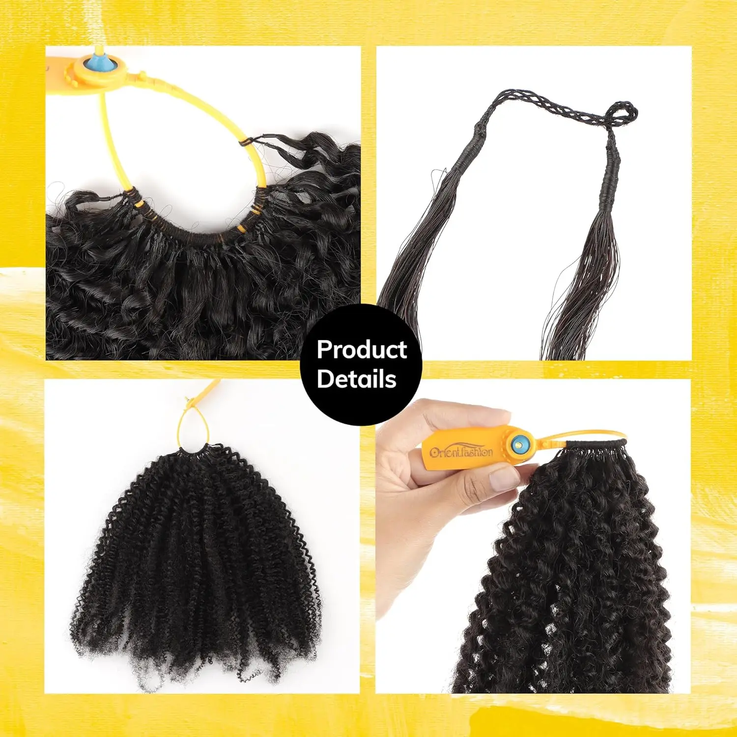 Afro Kinky Curly Crochet Human Hair 12A Miracle Knots Small Spirals Curly Crochet Hair Pre Separated Feather Crochet Human Hair 5