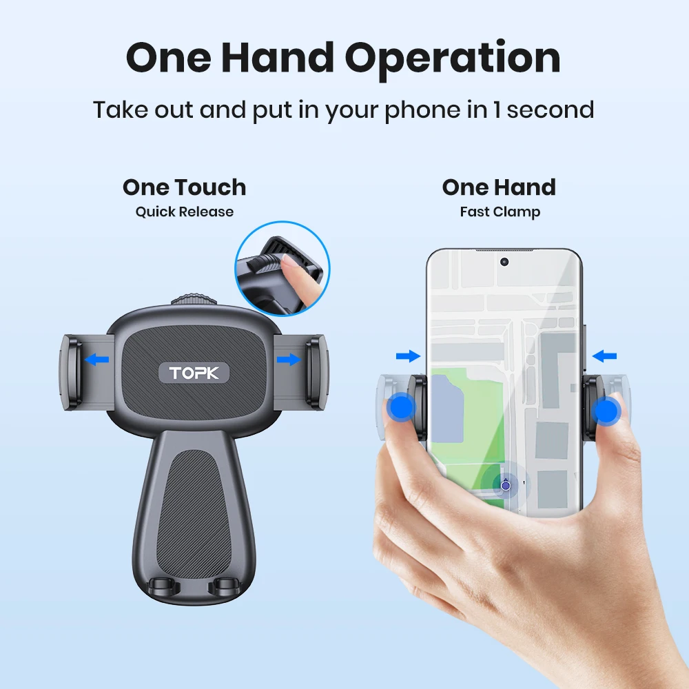 Car Phone Holder Mount for Vent, Military Sturdy Metal Clip Air Vent Phone Holde
