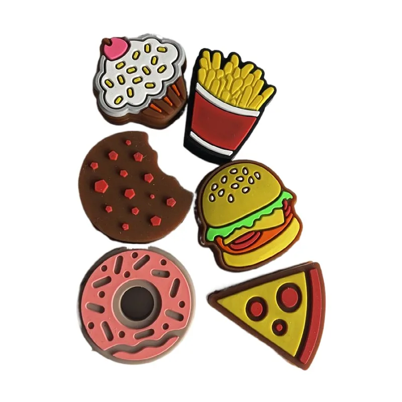 6PCS NEW Silcone Hamburger pizza Cookie Doughnut Tennis Racket Vibration Dampener Shock Absorber Tennis Racquet Dampers