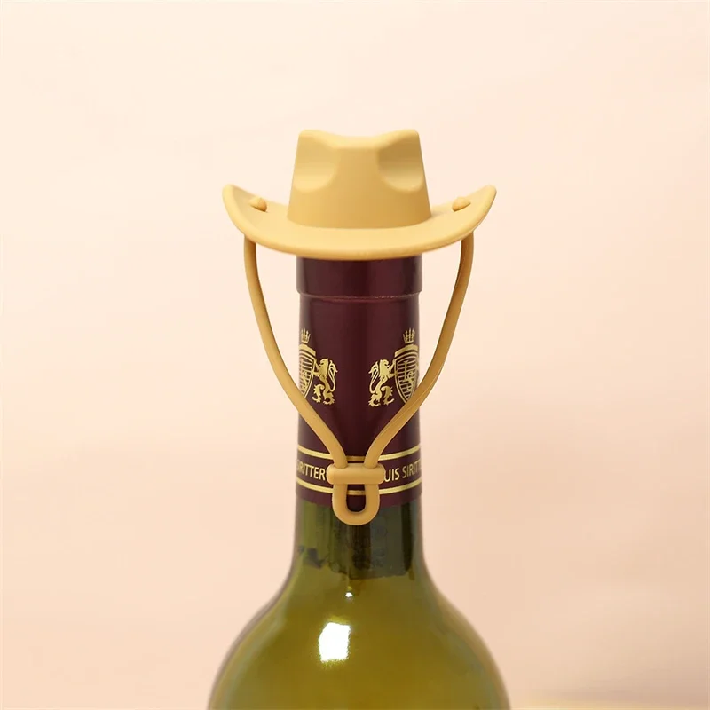 Wine Stopper Silicone Cowboy Hat for Beer Champagne Bottle