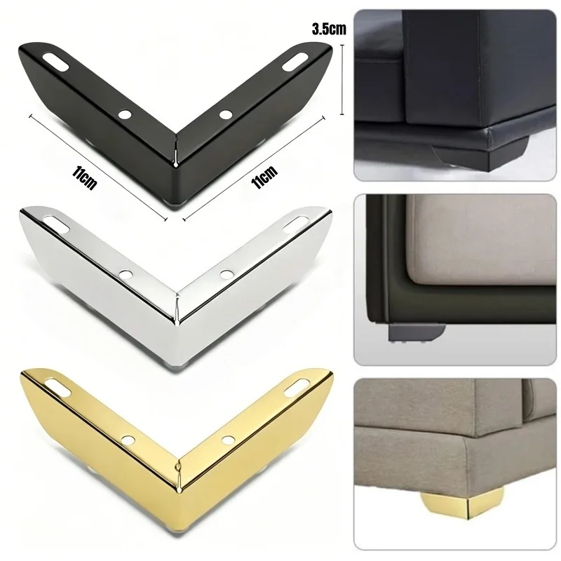 Set of 4 Stylish Metal Furniture Support Legs – Three-Pronged Design