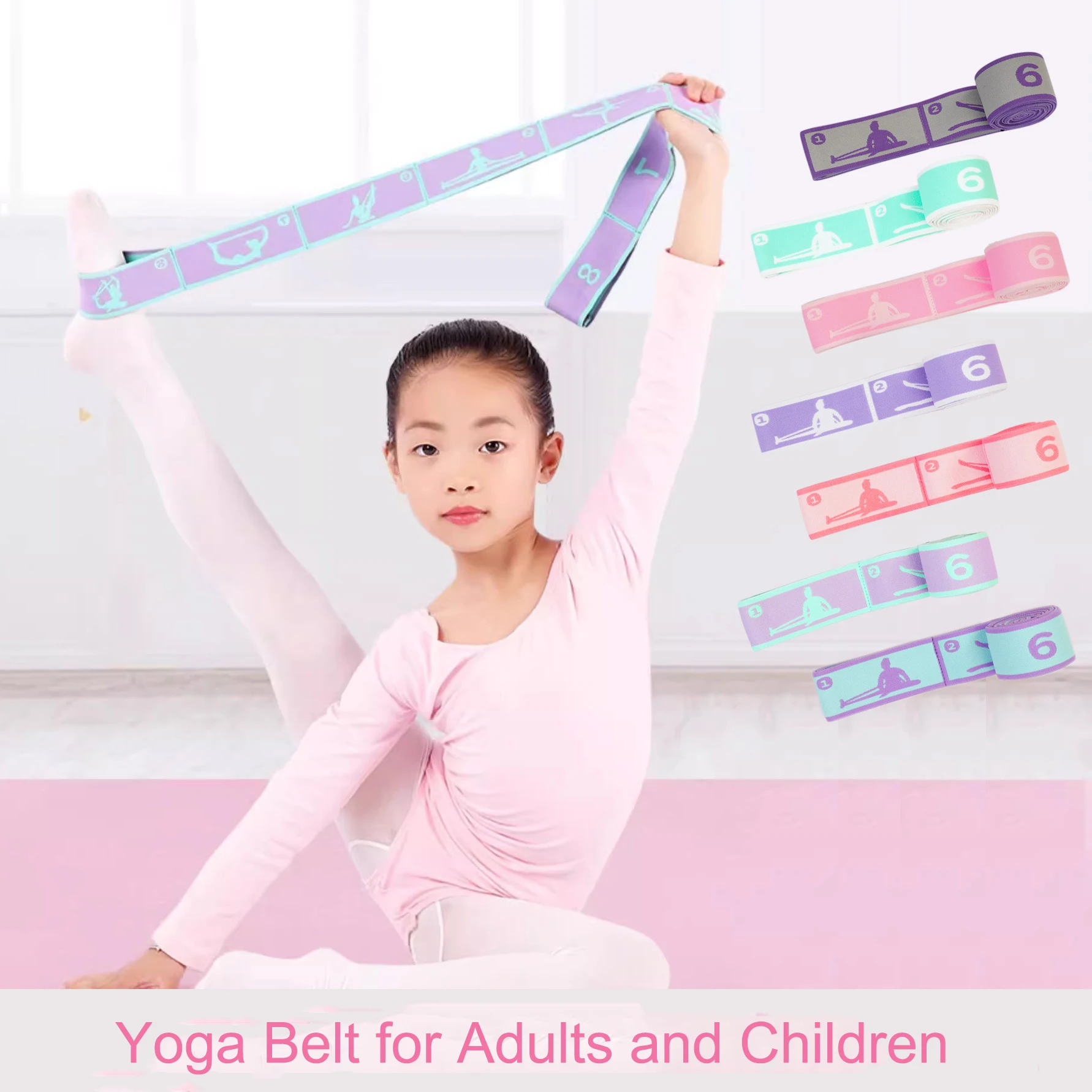 Yoga Resistance Bands Yoga Sport Resistance Bands Pilates Training Gym Fitness Home Exercise Elastic Band Children Dance Yoga Belt Accessories