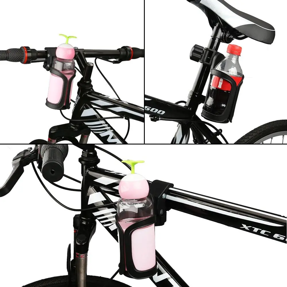 Bicycle Bottle Holder Bike Cup Holder Bike Water Bottle Holders Universal 360 Degrees Rotation Cup Holder for Bicycle Stroller Scooter Walker