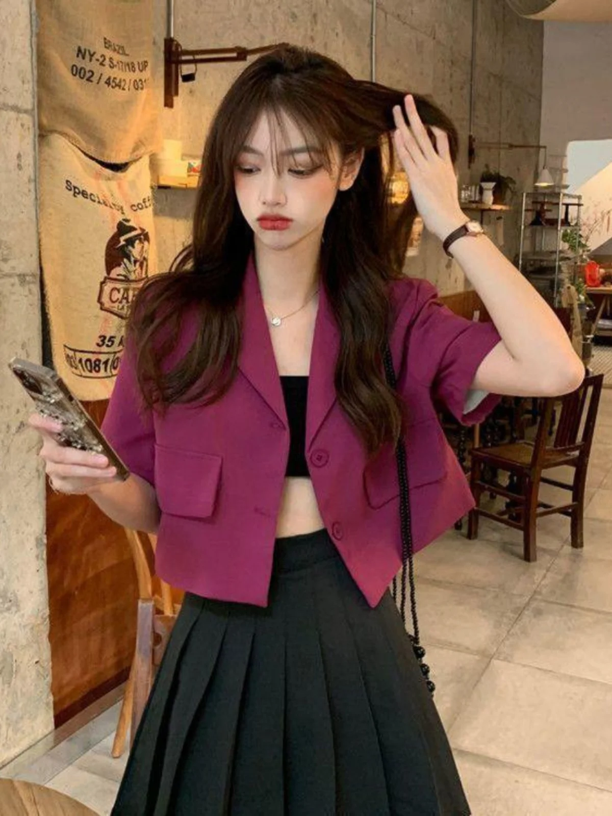 Polyester Women's Summer Blazer Suit Jacket