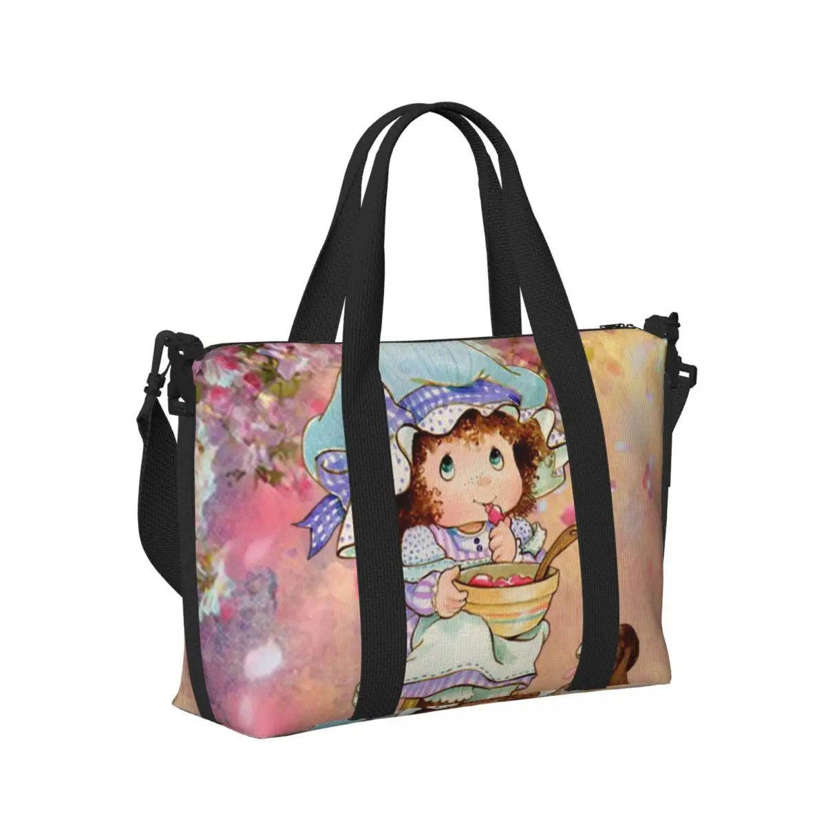 Large Cute Sarah Kay Tote Bag Women Cartoon Shoulder Shopping Beach Gym Travel Bag