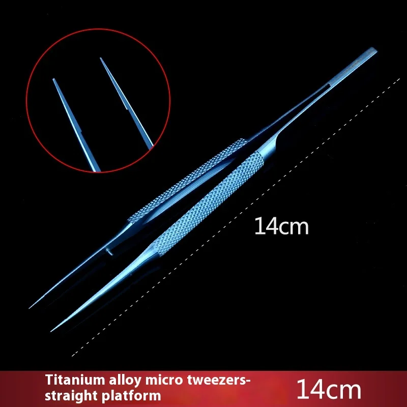 Titanium alloy micro tweezers surgical ophthalmology instruments double eyelid surgery tools toothed tweezers 2