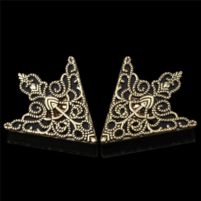 

Fashion Shirt Collar Brooch Pin Corner Buckles Vintage Crown Hollow Pattern For Men Women Corner Clothing Accessories