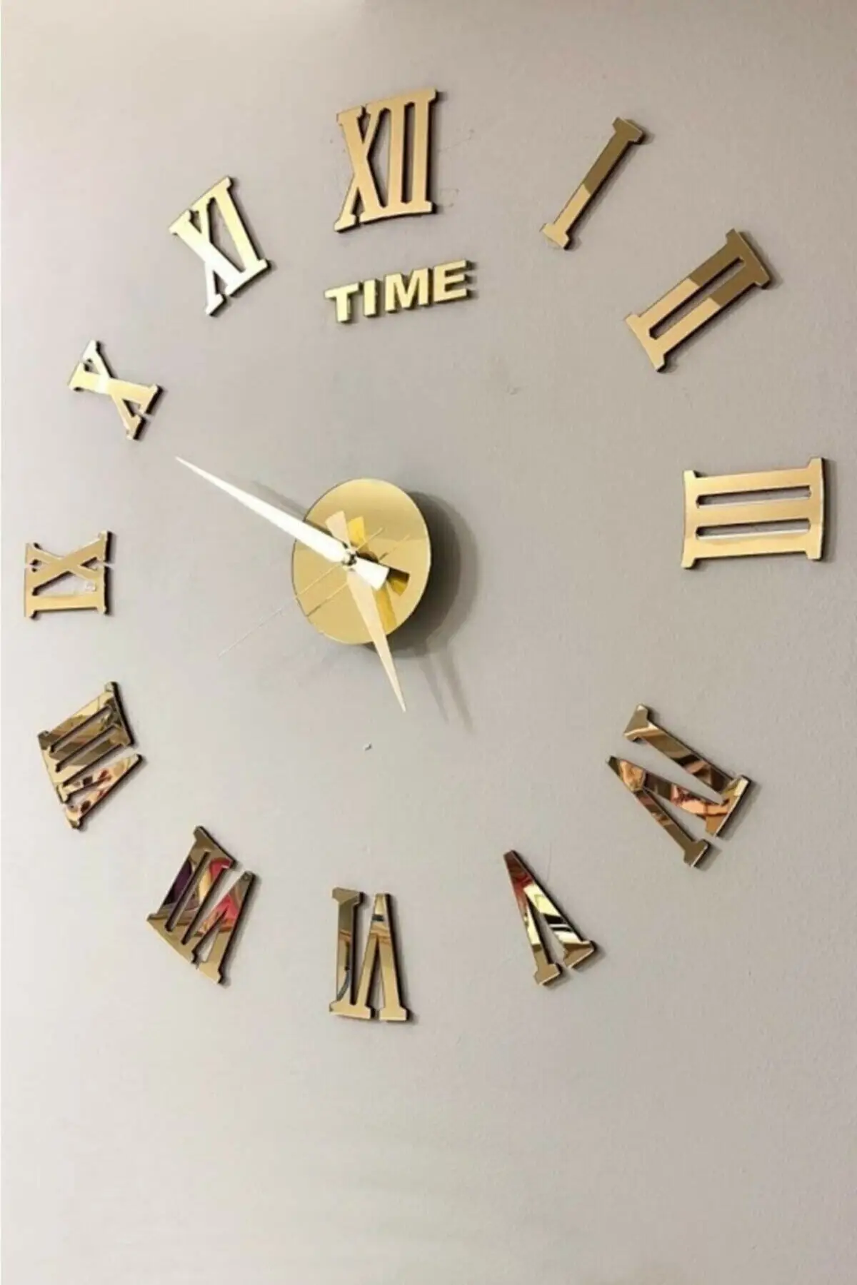 

Time Collection 3d Roman Numeral Wall Clock (GOLD)