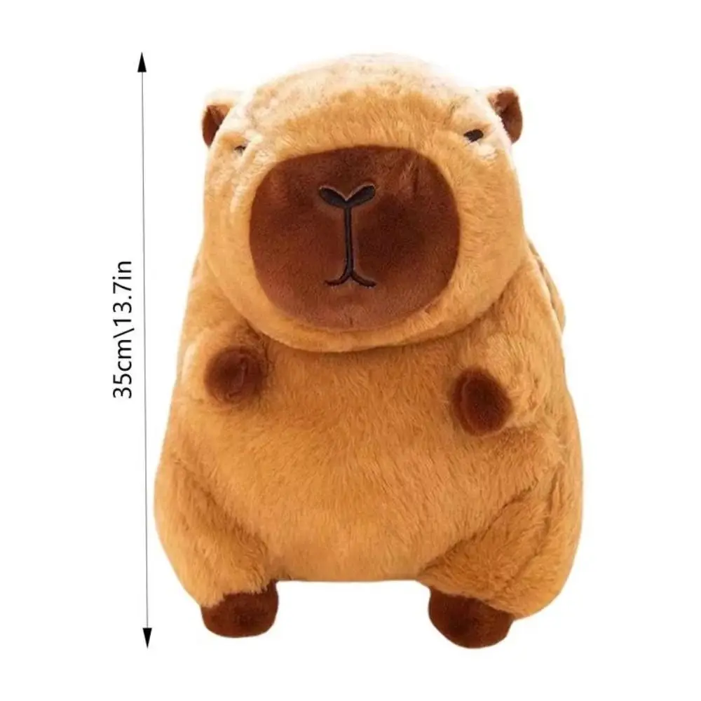 Cute Plush Capybara Hot Water Bottle Cover Stuffed Soll Winter Warm Capybara Plush Toy Cartoon Hand Warmer Pouch Christmas Gift