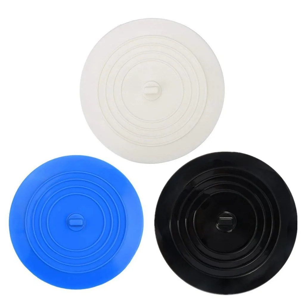 Silicone Bathtub Stopper 15cm Leakage-proof Drain Cover Sink Hair Stopper Tub Flat Plug Bathroom Accessories