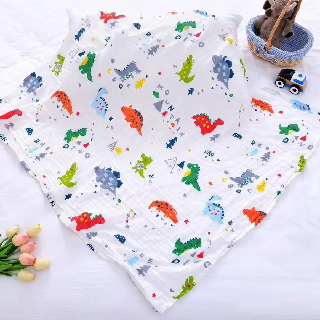 120cm*110cm Swaddle Blanket Baby Cotton Muslin Wrap Baby Blankets Newborn Swaddle Bedding 3