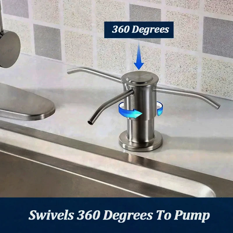 

Soap Dispenser Bathroom Lotion Detergent Hand Press Pumps Kitchen Sink Stainless Steel Soap Dispenser Extension Tube Kit Liquid