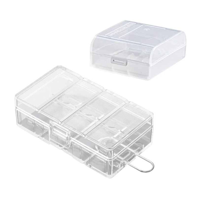 CR123 16340 Battery Case Durability Portable AntiShock Storage Box for 16340/CR123 Battery Holder for Travel Outdoor Use