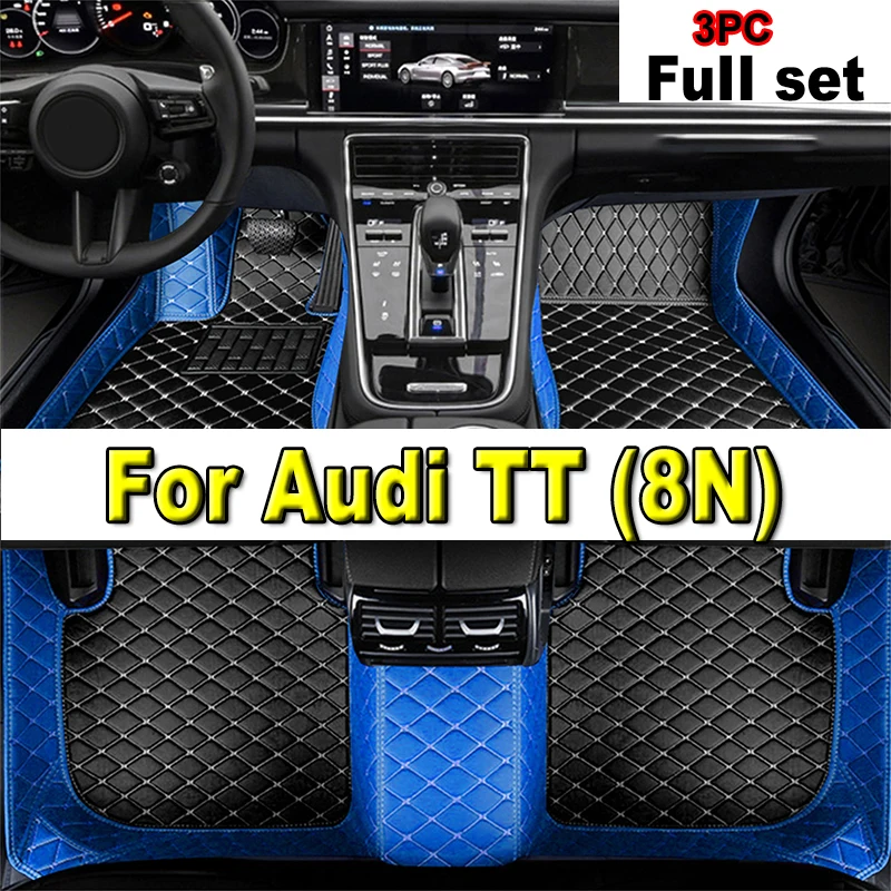 

Car Floor Mats For Audi TT 8N MK1 1998~2006 Protective Carpets Auto Rugs Luxury Leather Mat Durable Pad Set Car Accessories 2005