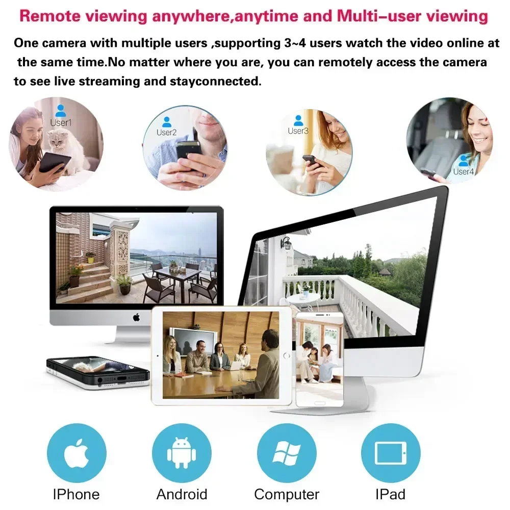 Tuya 8CH 5MP 무선 감시 시스템 키트, 10'1 인치 LCD 화면 모니터 NVR 시스템 오디오 기록 Wifi 총알 카메라 세트