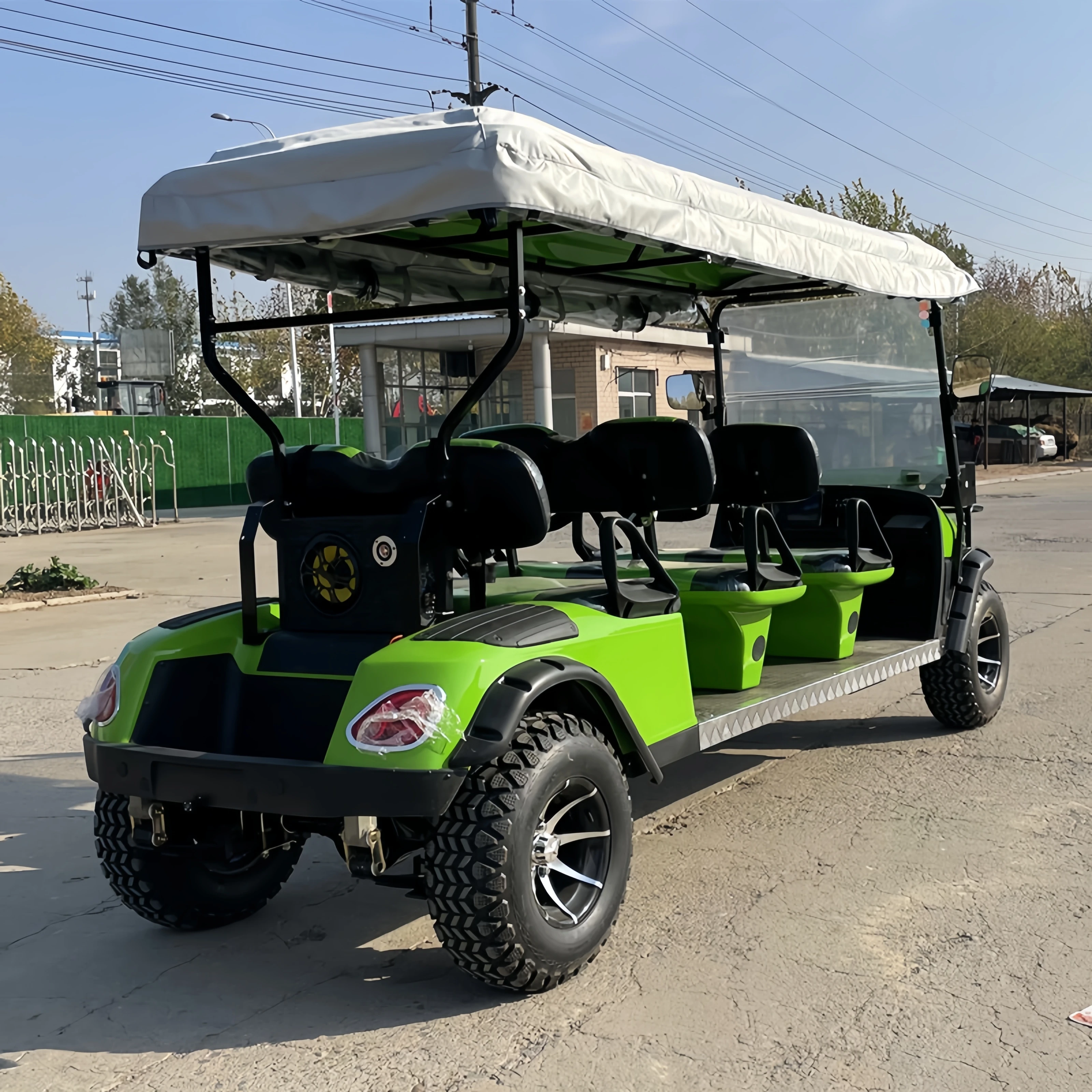 factory discount price for six seater (4+2) electric club car, off-road vehicle, electric or gas golf cart
