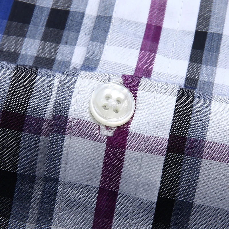Casual Short Sleeved Shirt Short Sleeved Shirt Summer Men Plaid Cotton Short Sleeve Plus Size 6XL 7XL 8XL 10XL