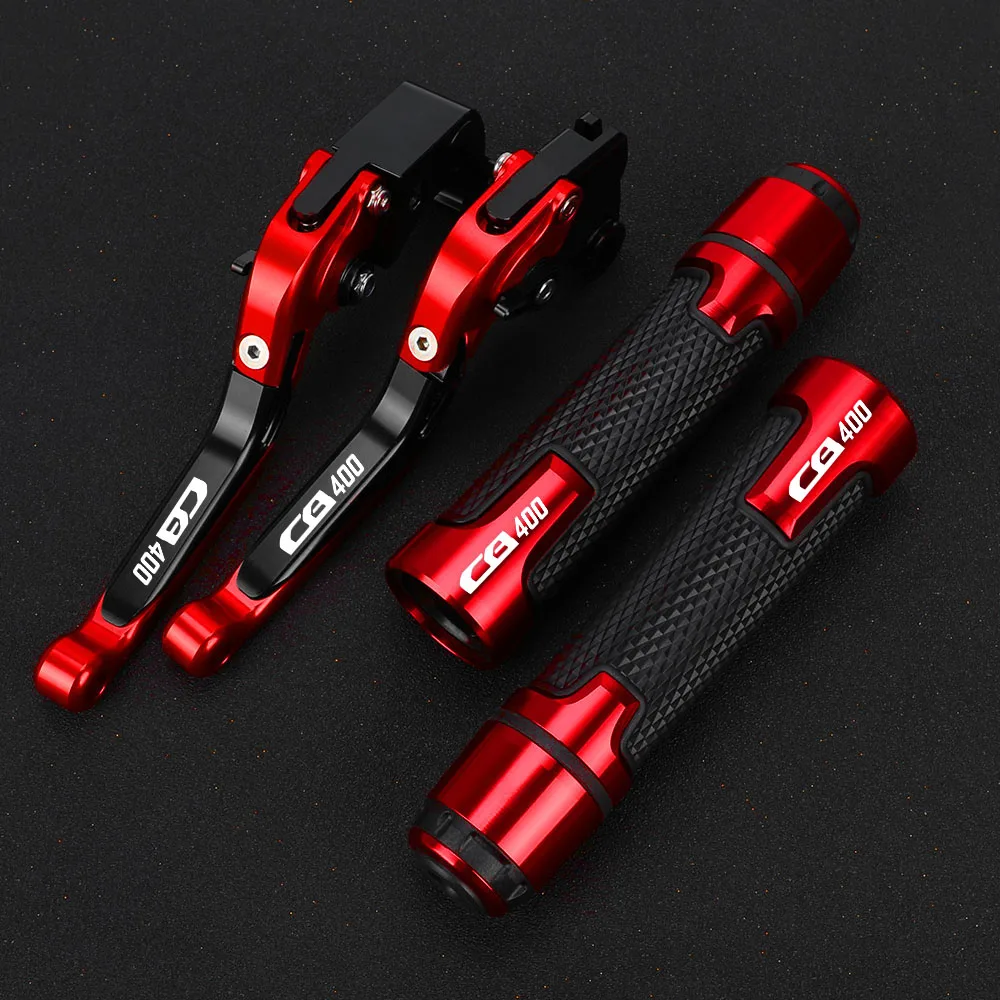 

Motorcycle Aluminum Adjustable Brake Clutch Levers & Handle Handlebar grips For Honda CB400 CB 400 cb400 CB400SF 1992-1997 1998