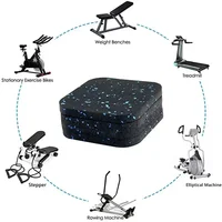 10*10cm Treadmill Mats Pads High Density Rubber Shock-Proof Sound-Absorbing Cushioning Floor Mat Home Gym Exercise Equipment 2