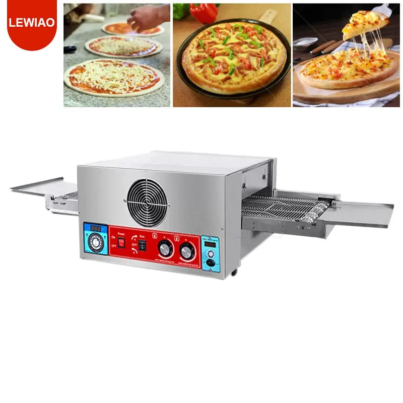 

Electric Conveyor Pizza Oven Commercial 12 Inch Pizza Oven 220V Large Dispenser Cake Bread Pizza Making Machine