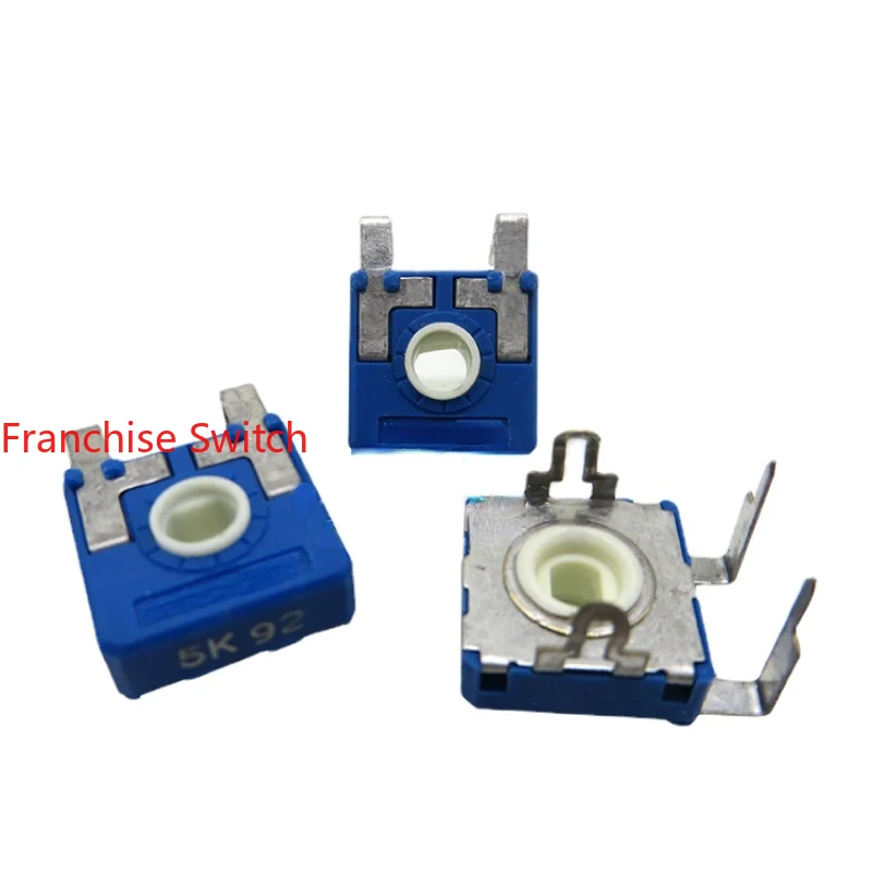 

10PCS CA14ND11 PT15 Horizontal B502 5K Elliptical Hole 4 Pins With 2 Fixed Feet Adjustable Potentiometer