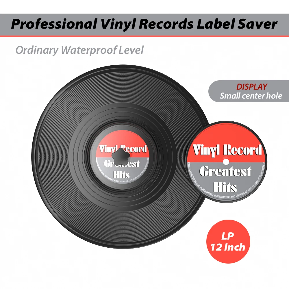 7-12 Inch EP LP Vinyl Record Label Saver Vinyl Record Clean Saver Cleaning Protector Waterproof Label Clamp vinyl record cleaner brush
