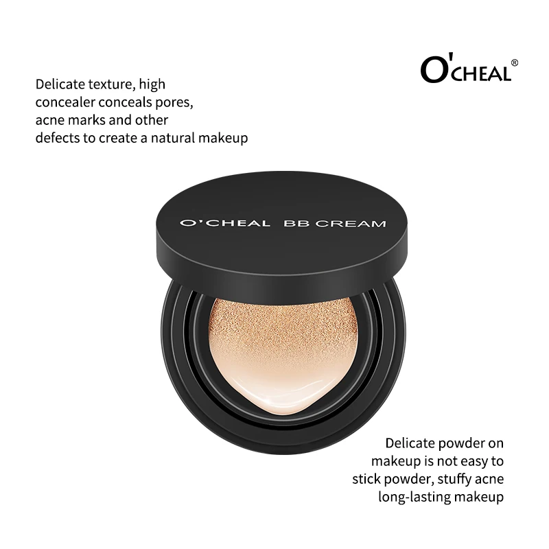 OCHEAL BB Cream Air Cushion Full Coverage Waterproof Long-lasting Concealer Cushion Compact Face Makeup Foundation CC Cream bb cream,cc cream,air cushion cream,cushion foundation