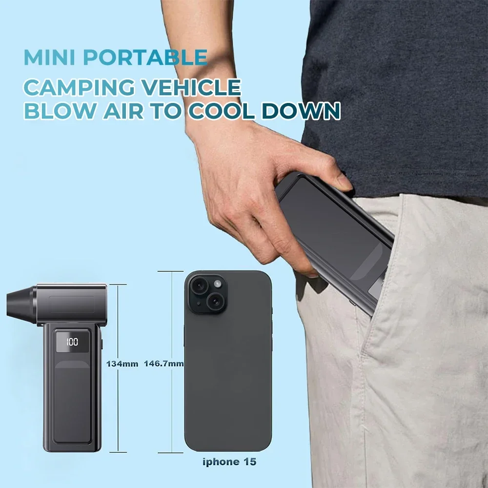 Xiaomi Powerful 1000000RPM 65m/s Air Vortex Brushless Protable Blower Dust Cleaner With Smart Display Brushless Electric Blower