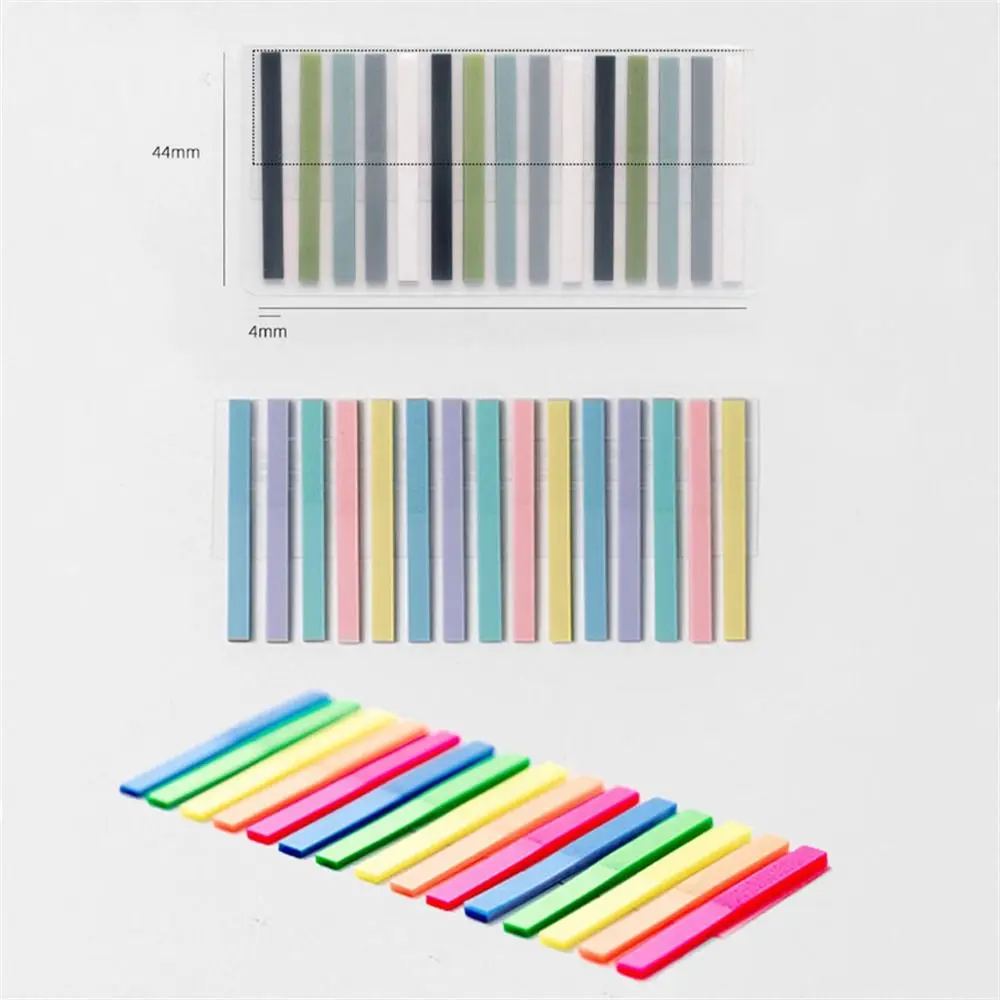 

300pcs Reading Aid Highlight Sticker Transparent Fluorescent Index Tabs Flags Sticky Note Stationery School Office Supplies