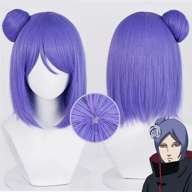 Konan Cosplay Wig Blue-Violet Short Hair