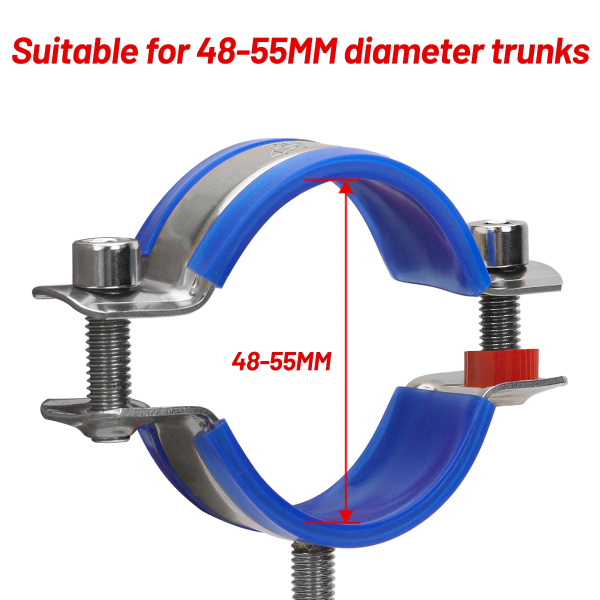 Stainless Steel Adjustable Pipe Clamp Bracket 48-55mm Wall Ceiling Mount Pipe Su