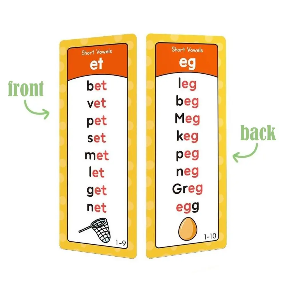 Phonics Word Lists Cards Memory Cards Teacher Teaching Aids English Vocabulary Building Learning Flashcards Classroom Must Haves - 6