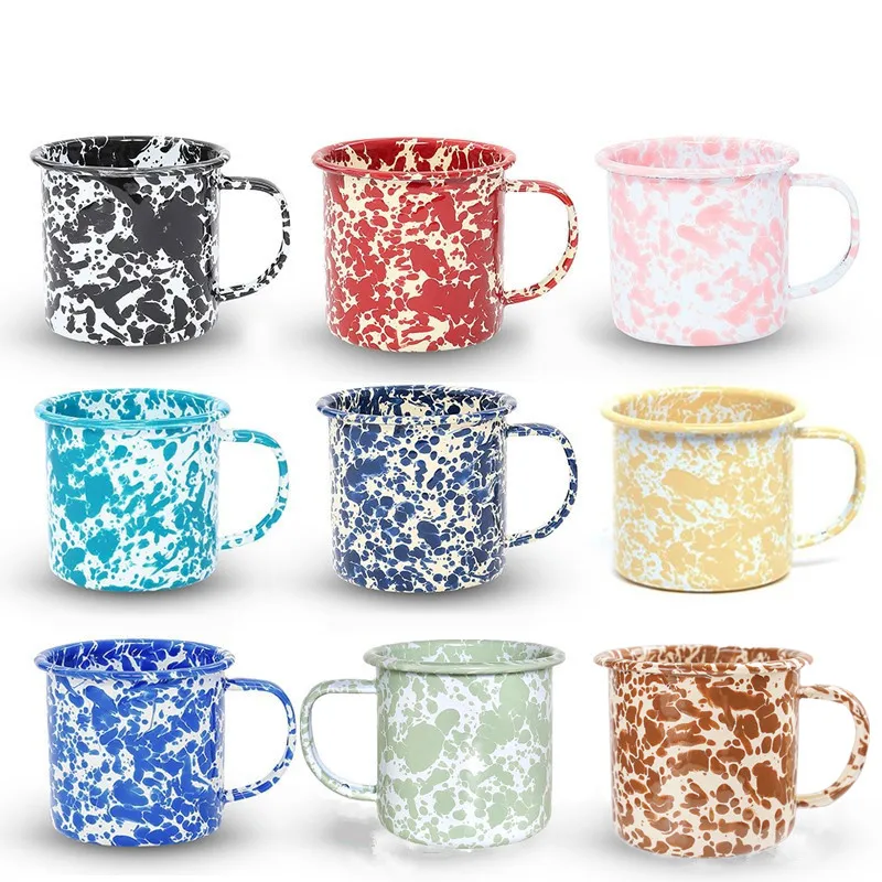 Enamel Mug Retro Korean Style Handheld Coffee Milk Cup Korean Popular