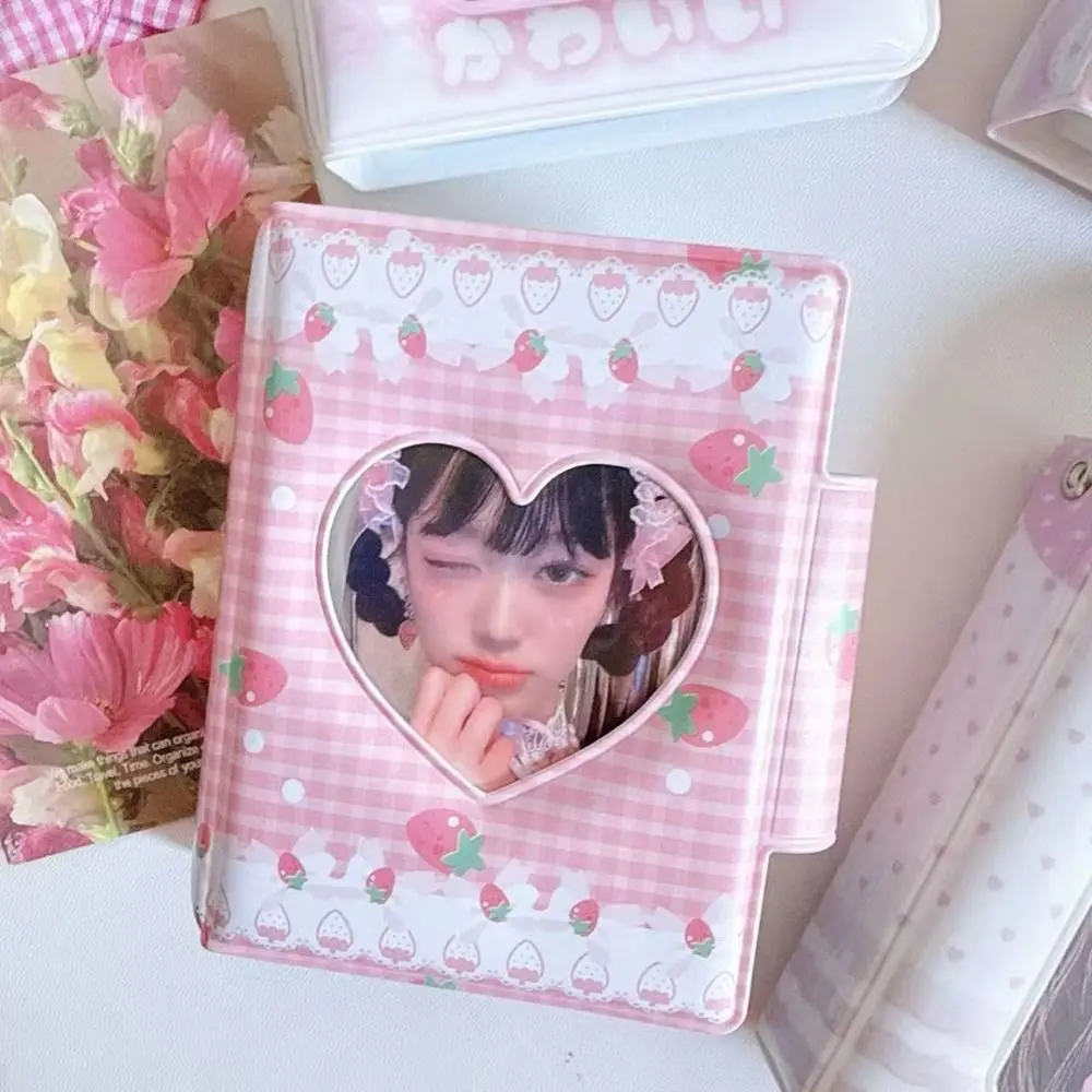 High Quality 3 Inch Photocard Binder Album PP 32 Pockets Mini Photo Album Sweet Kpop Photo Card Book Holder