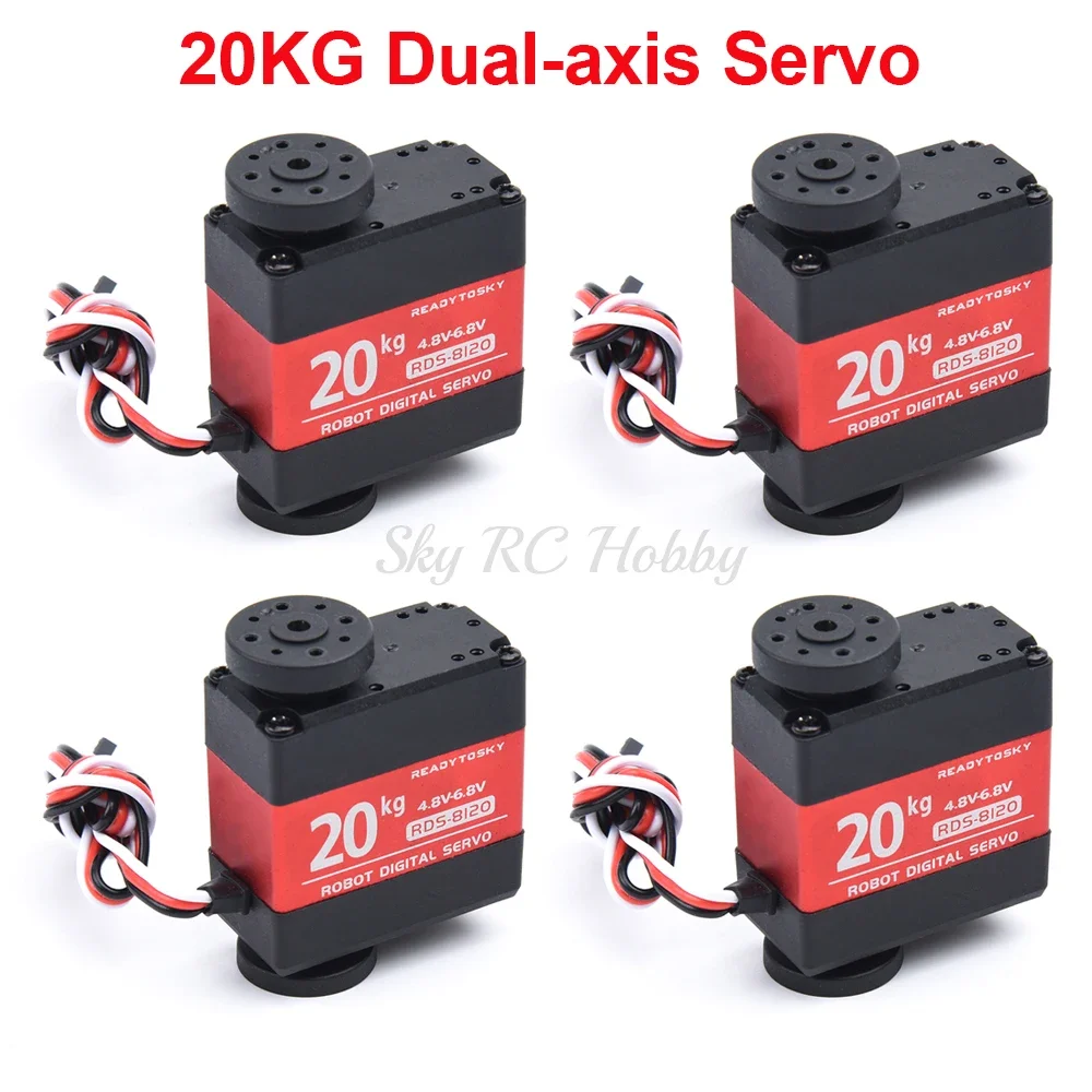 

20KG Robot Dual-axis Servo RDS8120 6.0-7.4V Gear Digital Arduino Servo 270 Degree For Robot DIY Excellent Servo